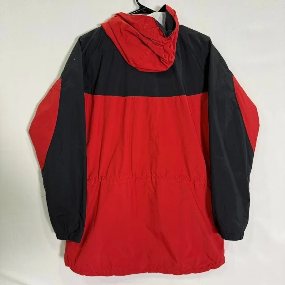 Columbia Sportswear Windbreaker Jacket‎ Women's M Red Black Full Zip Y2K